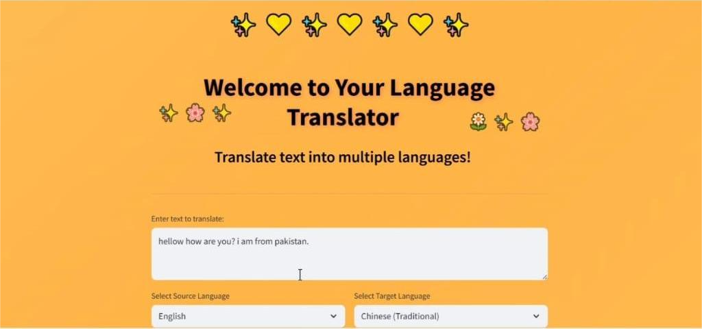 Language Translator Web App