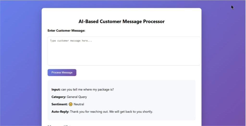 AI Customer Support System
